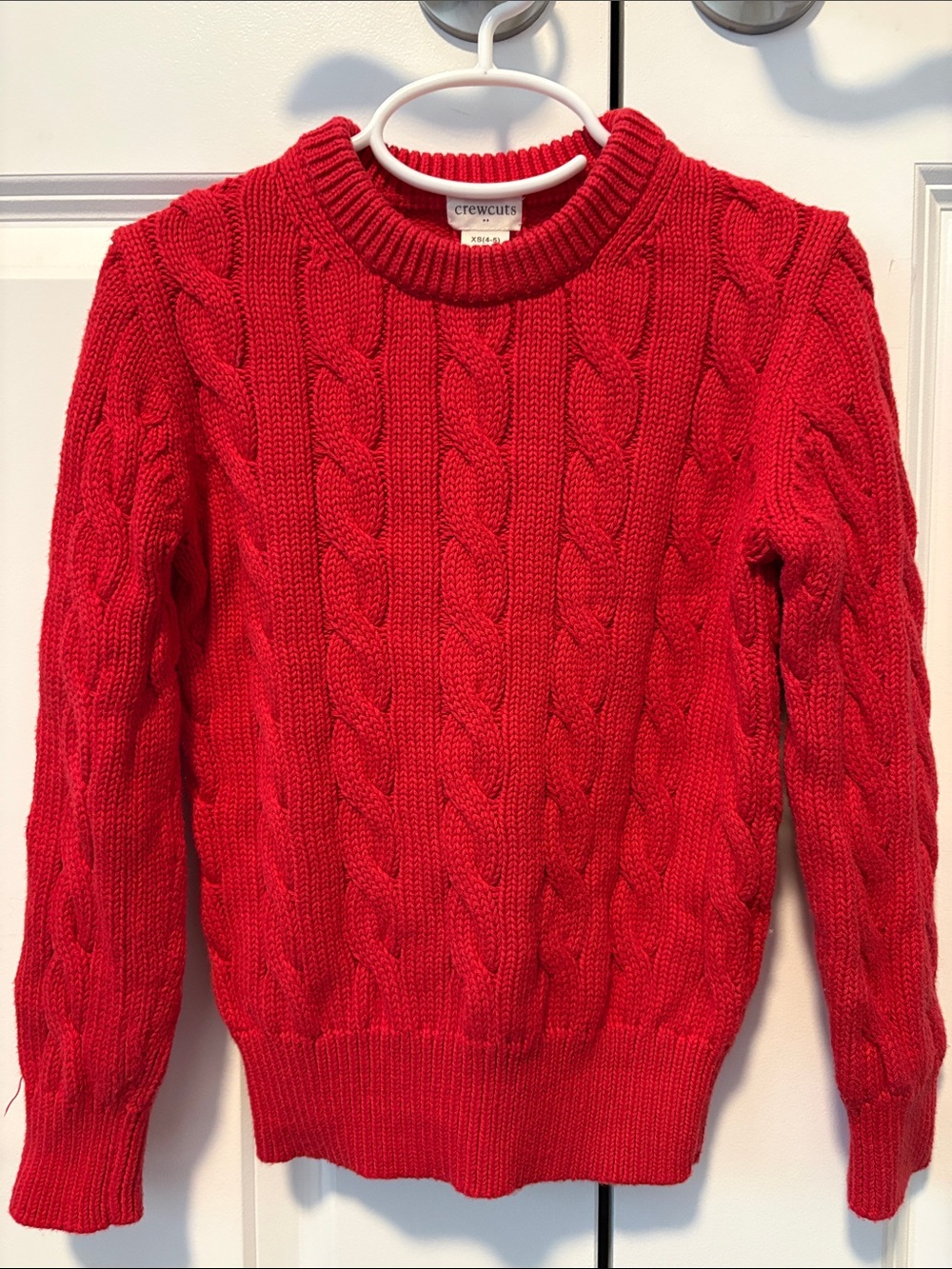 Crewcuts Red Cable-Knit Crewneck Sweater. J Crew kids - New.  Never worn